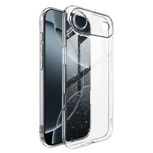 Силиконов калъф Glitter за iPhone 17 Air, прозрачен