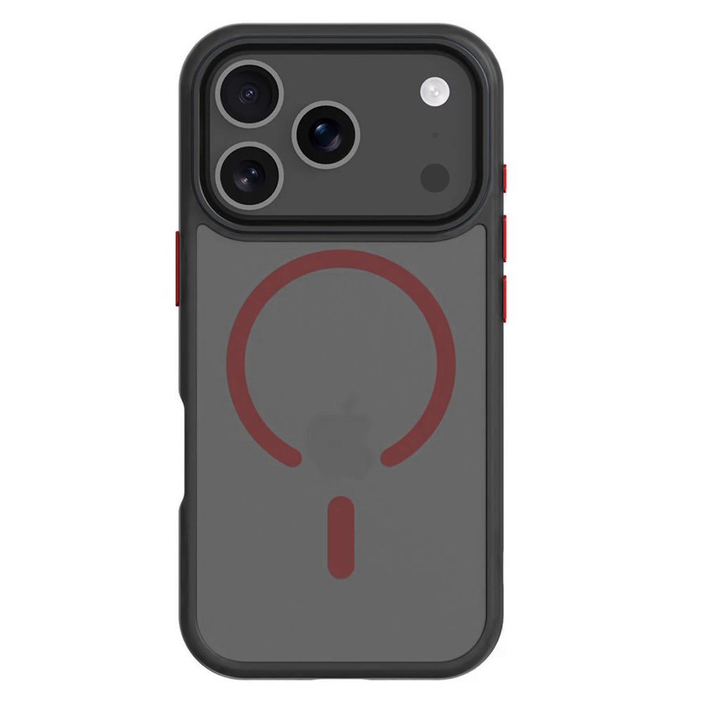 Калъф Tactical MagForce Hyperstealth 2.0 Cover за iPhone 17 Pro Max, черен-червен