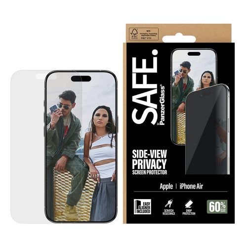 Стъклен Протектор Safe Privacy за iPhone 17 Air, UWF EasyAligner