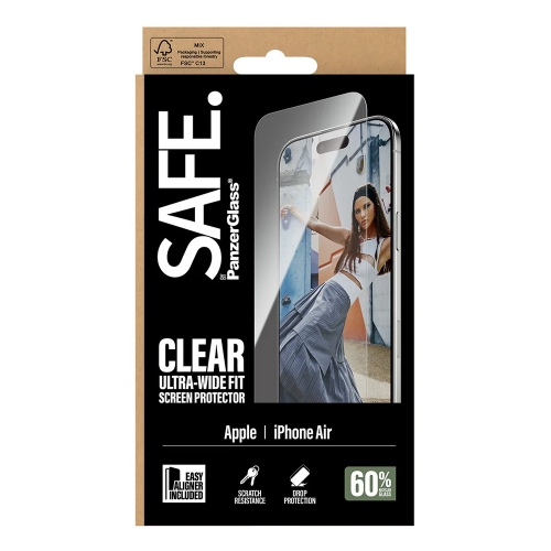 Стъклен протектор Safe за iPhone 17 Air, UWF EasyAligner
