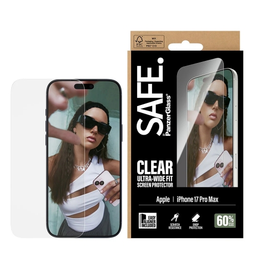 Стъклен протектор Safe за iPhone 17 Pro Max, UWF EasyAligner