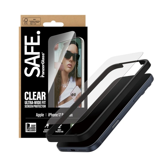 Стъклен протектор Safe за iPhone 17 Pro Max, UWF EasyAligner