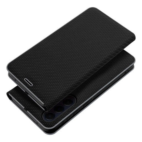 Калъф Тефтер Carbon LUNA за Samsung Galaxy A17, Черен