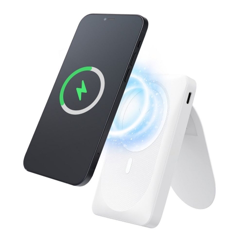 Външна батерия Forcell F-Energy MagStand, F10K2, QC3.0, PD, 5A, 20W, 10000 mAh, бял