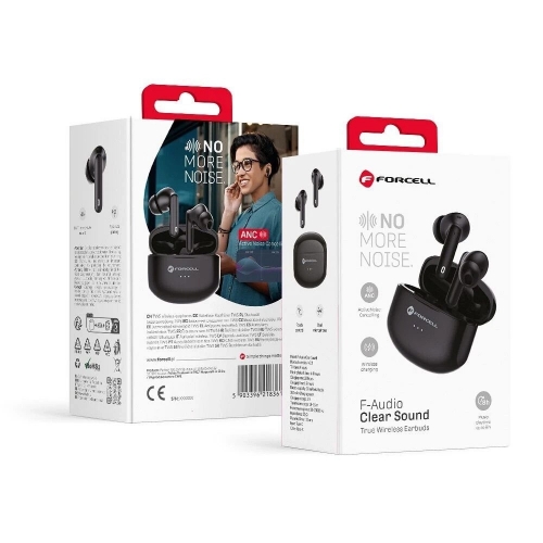 Безжични слушалкиTWS Forcell F-Audio Clear Sound , черен