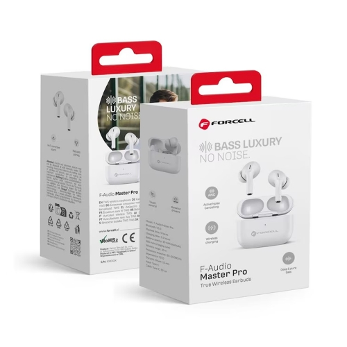 Безжични слушалки TWS Forcell Master Pro F-Audio, бял