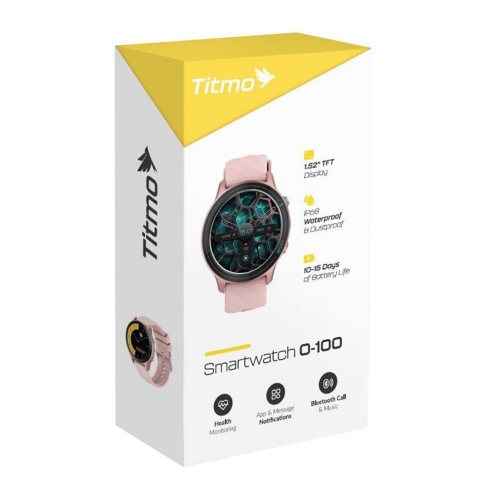 Смарт Часовник TITMO O-100, TFT, bluetooth call, розов