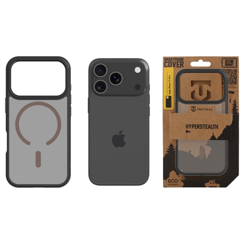 Удароустойчив калъф Tactical MagForce Hyperstealth 2.0 за iPhone 17 Pro, черен - кафяв