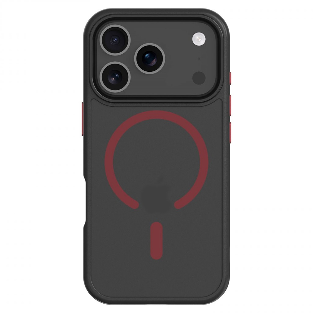 Удароустойчив калъф Tactical MagForce Hyperstealth 2.0 за iPhone 17 Pro, черен -червен