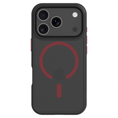 Удароустойчив калъф Tactical MagForce Hyperstealth 2.0 за iPhone 17 Pro, черен -червен