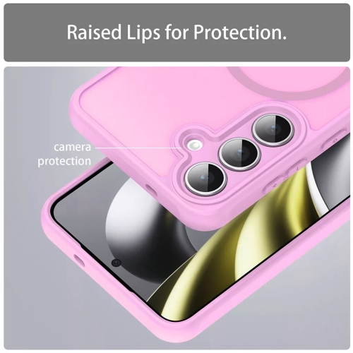 Удароустойчив калъф Techsuit HaloFrost II MagSF за Samsung Galaxy S25 FE, розов