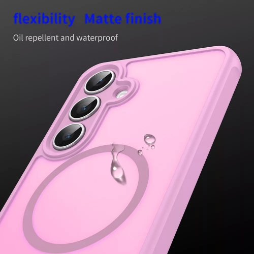 Удароустойчив калъф Techsuit HaloFrost II MagSF за Samsung Galaxy S25 FE, розов