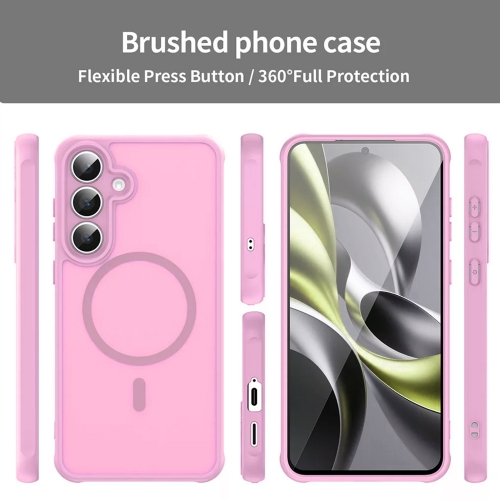 Удароустойчив калъф Techsuit HaloFrost II MagSF за Samsung Galaxy S25 FE, розов