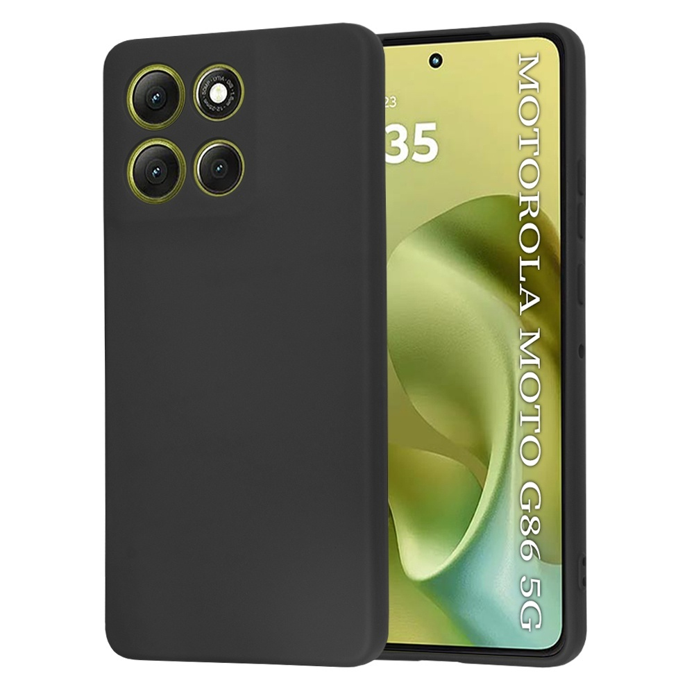 Силиконов калъф Techsuit SoftFlex за Motorola Moto G86, черен