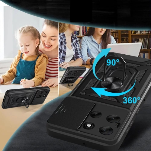 Удароустойчив Калъф Techsuit CamShield за Motorola Moto G86, черен