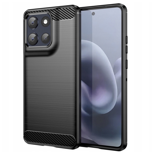 Силиконов Калъф Techsuit Carbon за Motorola Moto G86, черен