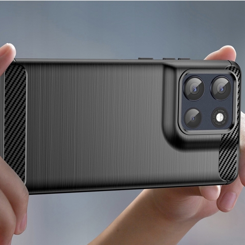 Силиконов Калъф Techsuit Carbon за Motorola Moto G86, черен