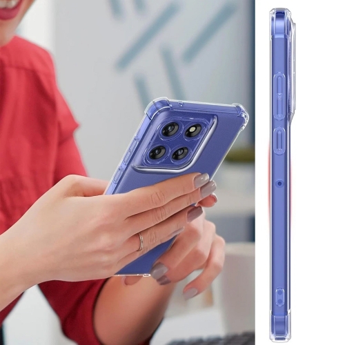 Силиконов калъф Techsuit Shockproof за Motorola Moto G86, Прозрачен