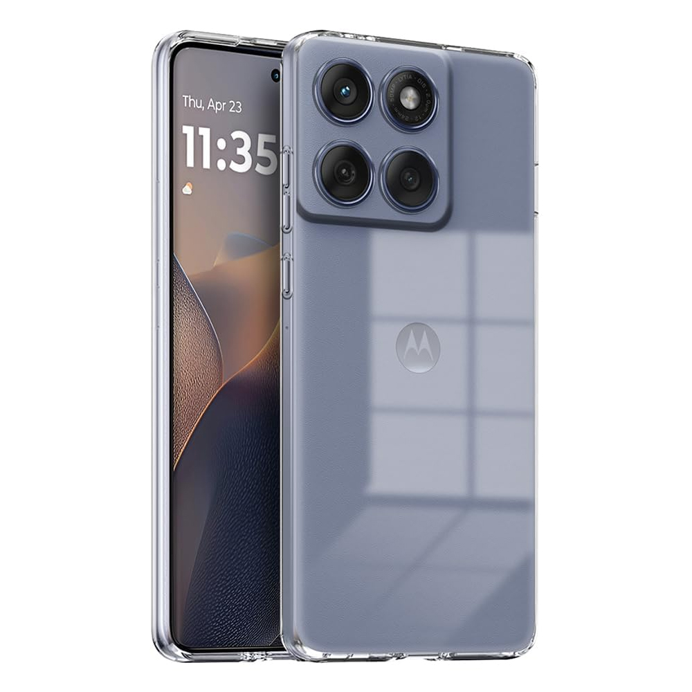 Силиконов калъф Techsuit Clear за Motorola Moto G86, прозрачен