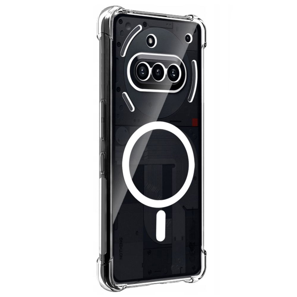 Силиконов калъф Techsuit Shockproof MagSF за Nothing Phone (3a), прозрачен