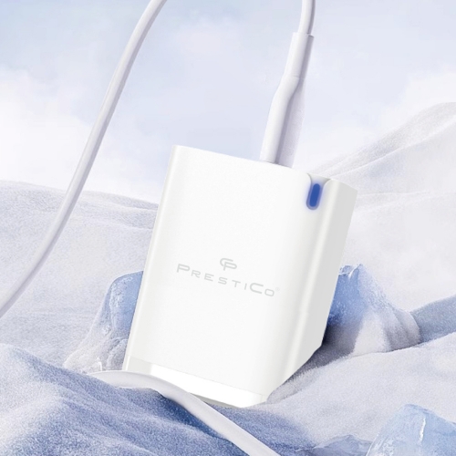 Зарядно Prestico F15+, 220V, USB-C, PD, 30W, бял