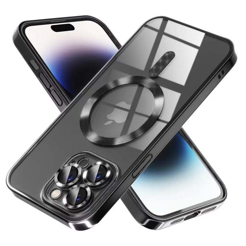 Силиконов калъф Color Chrome MagSF IPhone 15 Pro, черен