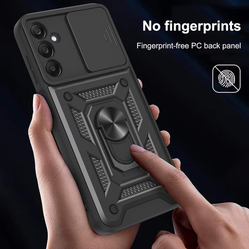 Удароустойчив калъф Slide Camera за Samsung Galaxy S25 FE, черен