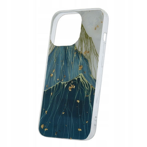 Силиконов калъф Gold Glam за iPhone 15 Pro, Планина