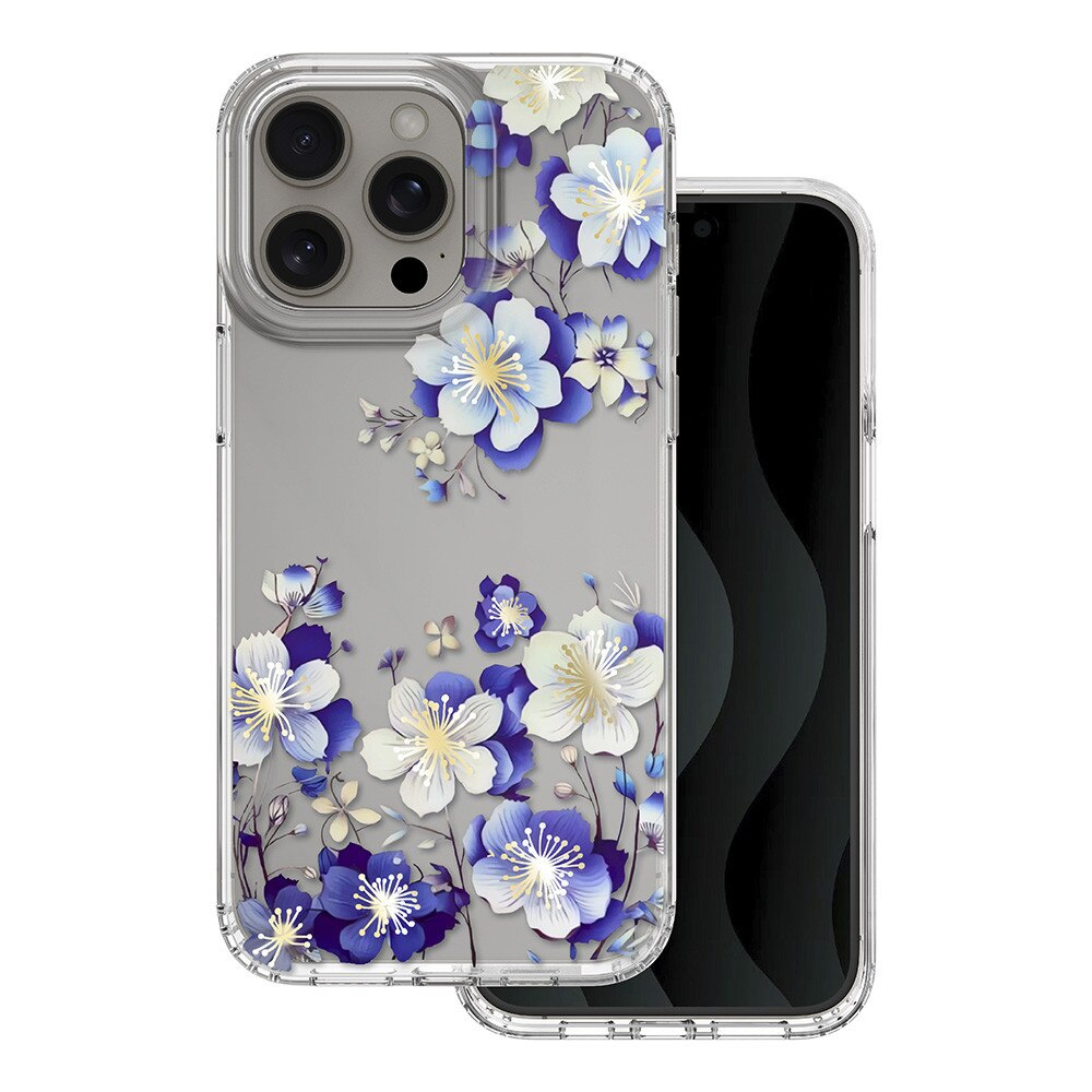 Удароустойчив калъф IMD print за iPhone 15 Pro, Цветя