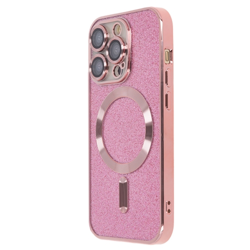 Силиконов калъф Sparkle Flex MagSF за Iphone 15 Pro, Розов