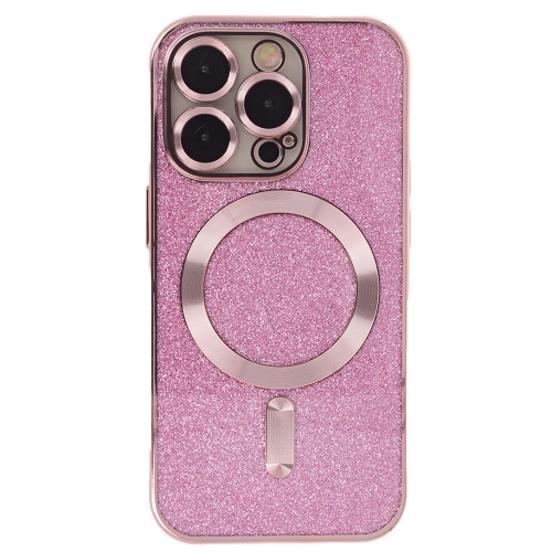 Силиконов калъф Sparkle Flex MagSF за Iphone 15 Pro, Розов