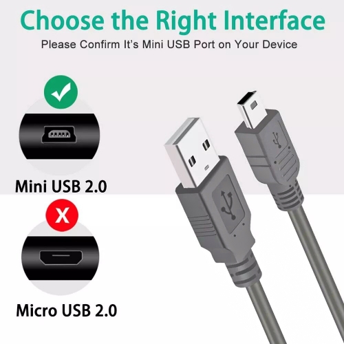 USB КАБЕЛ 1.5M MINI 5P, сив