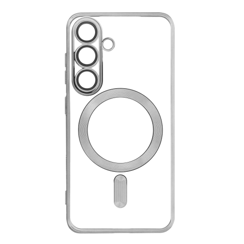 Силиконов калъф Electro Mag Cover за Samsung Galaxy S25 FE, сребрист