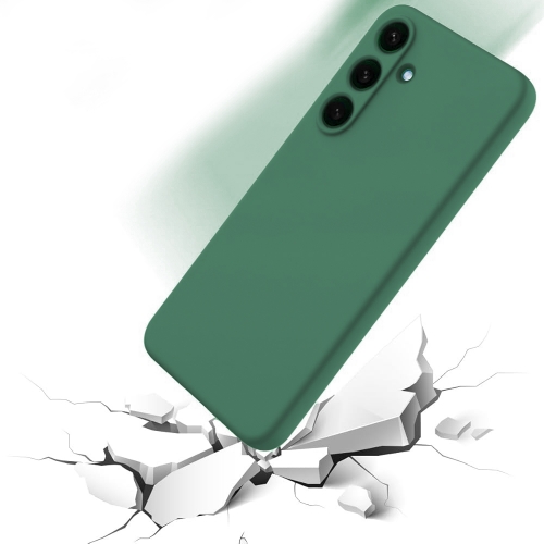 Силиконов калъф Matte за Samsung Galaxy S25 FE, зелен
