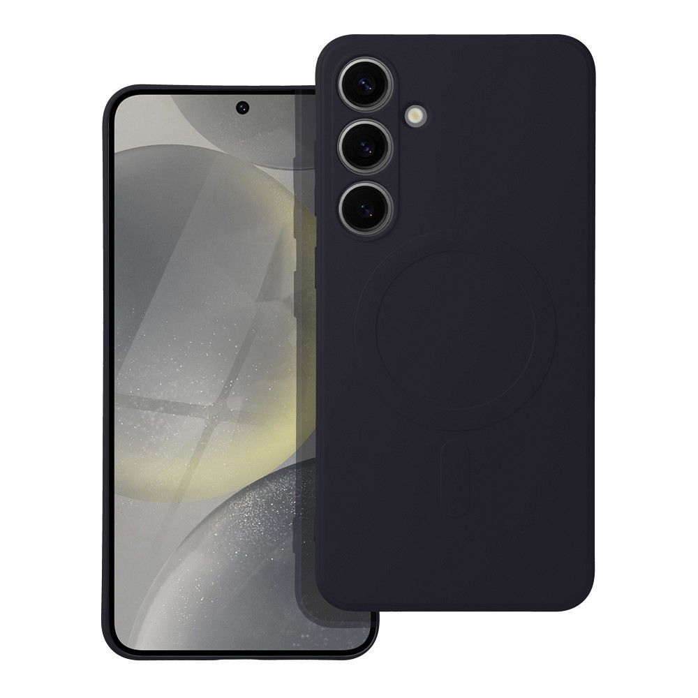 Силиконов калъф Mag Cover за Samsung Galaxy S25 FE, черен