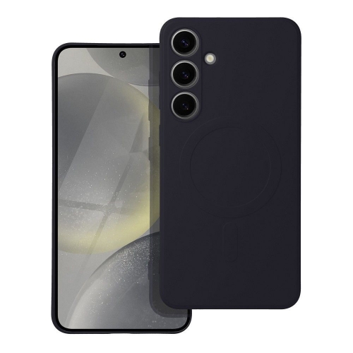 Силиконов калъф Mag Cover за Samsung Galaxy S25 FE, черен