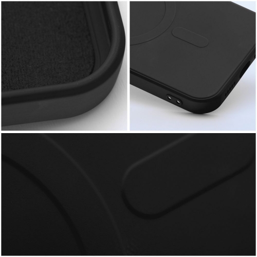 Силиконов калъф Mag Cover за Samsung Galaxy S25 FE, черен