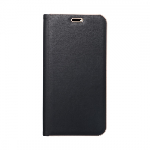 Калъф Тефтер LUNA Gold за Samsung Galaxy S25 FE, черен