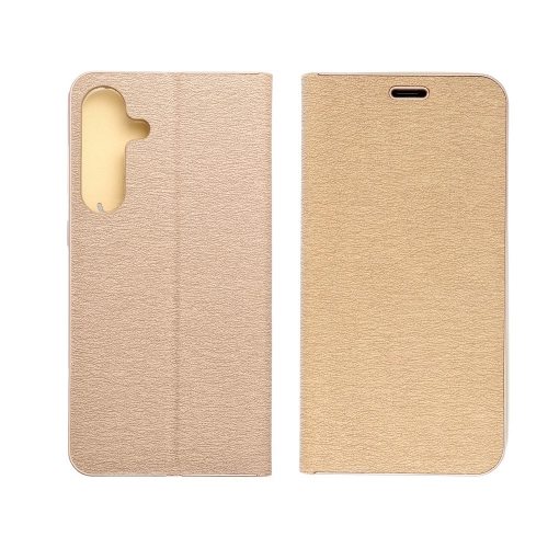 Калъф Тефтер LUNA Gold за Samsung Galaxy S25 FE, златист