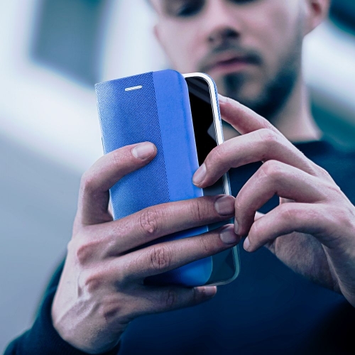 Калъф Тефтер SENSITIVE за Samsung Galaxy S25 FE, син