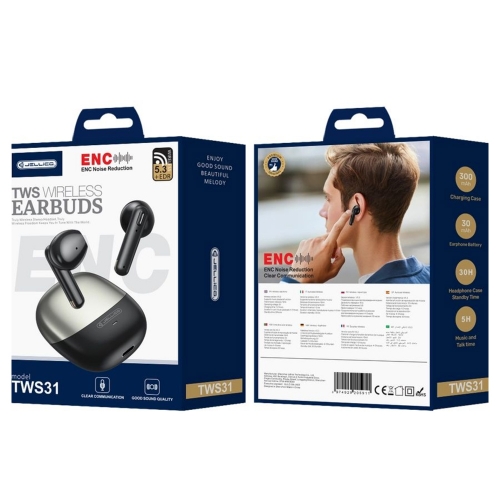 Безжични Слушалки Wireless Headphones (ENC) Jellico TWS31, черен