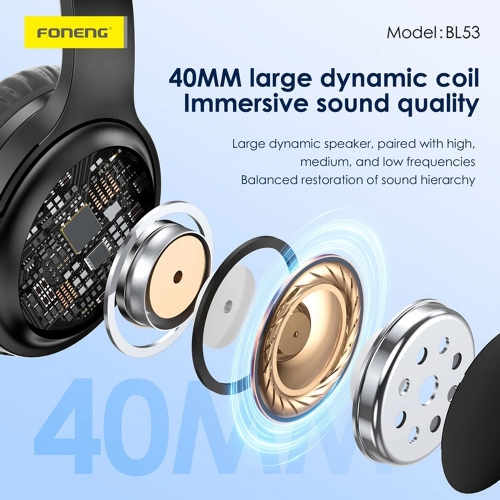 Безжични слушалки wireless Foneng BL53, черен