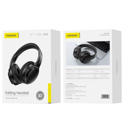 Безжични слушалки wireless Foneng BL53, черен