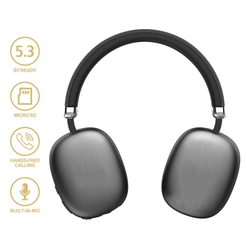 Безжични слушалки Jellico HD1, Bluetooth 5.3, черен