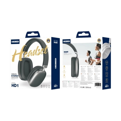 Безжични слушалки Jellico HD1, Bluetooth 5.3, черен