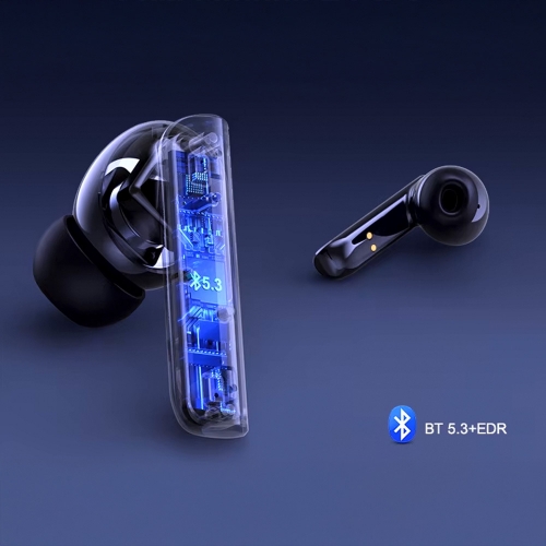 Безжични слушалки Blavec TWS Bluetooth BW-03 Infinity Pro ANC+ENC, BW03IP-B, черен