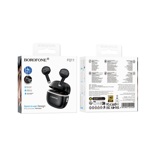Безжични Слушалки Borofone TWS FQ11 Sound, черен