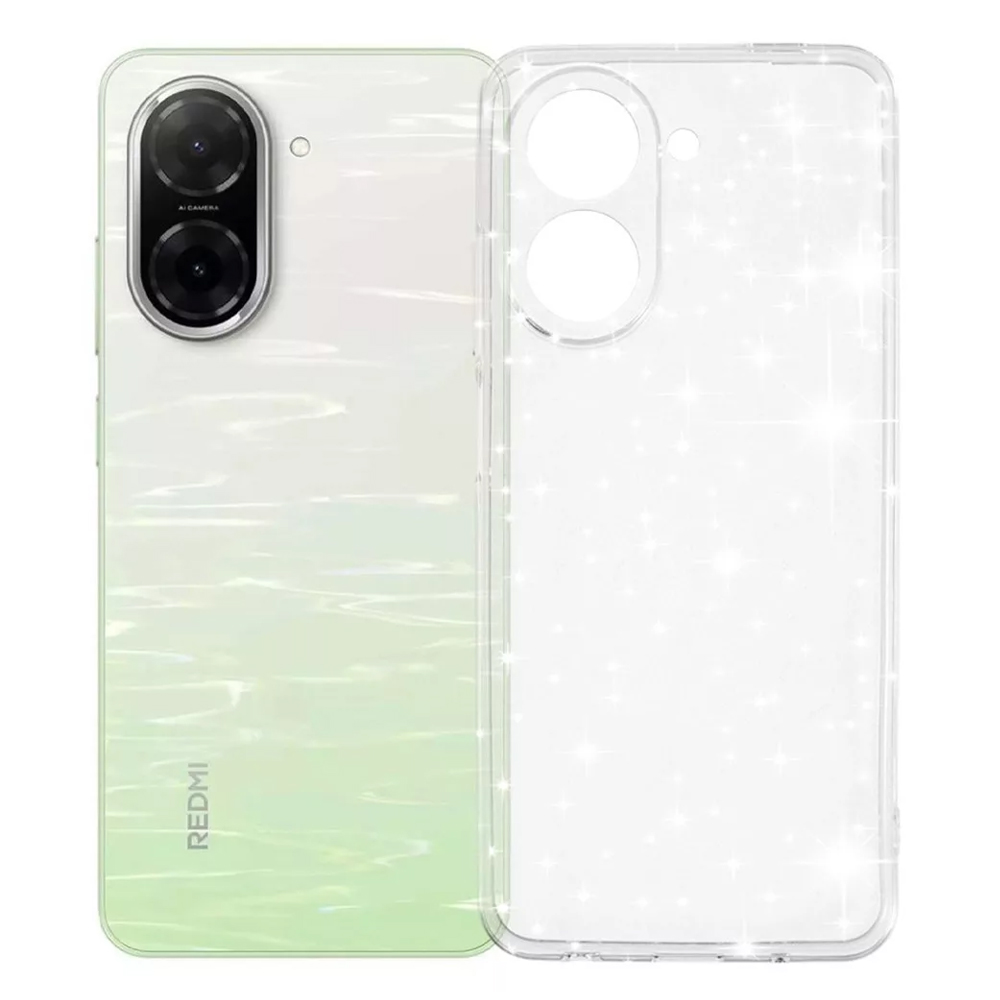 Силиконов калъф Techsuit SparkleSkin за Xiaomi Redmi A5 4G, прозрачен