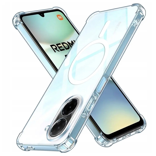 Силиконов калъф Techsuit Shockproof MagSF за Xiaomi Redmi A5 4G, прозрачен