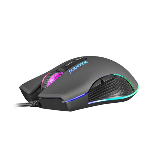 Мишка Fury Gaming Scrapper 6400DPI Optical With Software RGB Backlight, черен